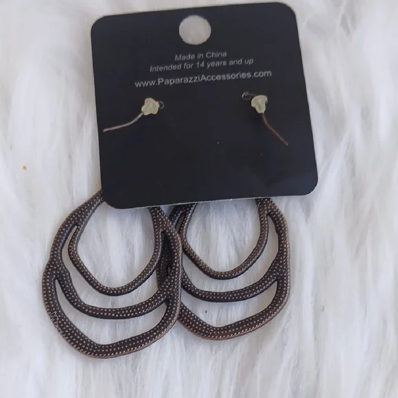 Paparazzi Brass Hoop Earrings - Picture 6 of 6